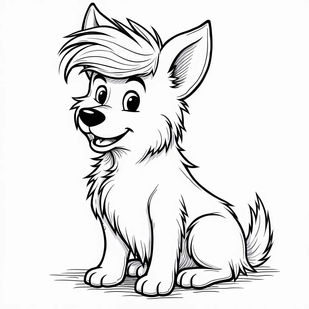 trump as a dog coloring pages