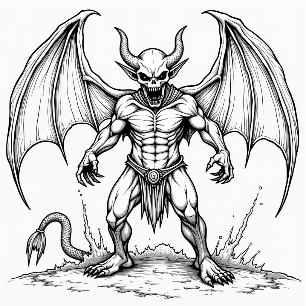 spawn of satan devouring the flesh of the inocent coloring pages