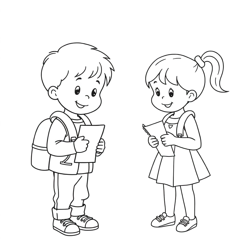 幼儿园学生入园 صفحات التلوين