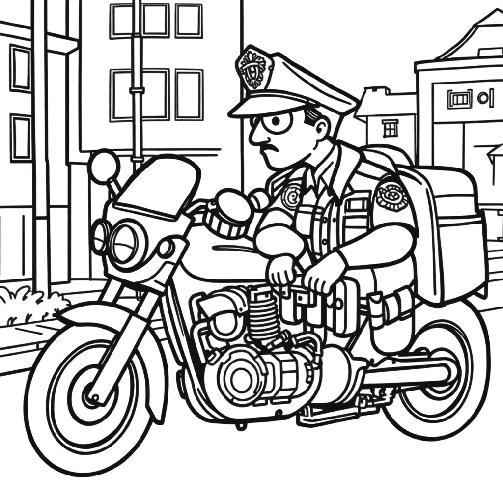 police صفحات التلوين