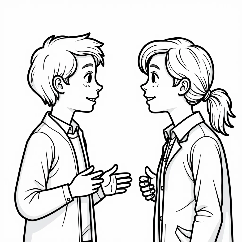 Dialogue between two middle age scholars coloring pages