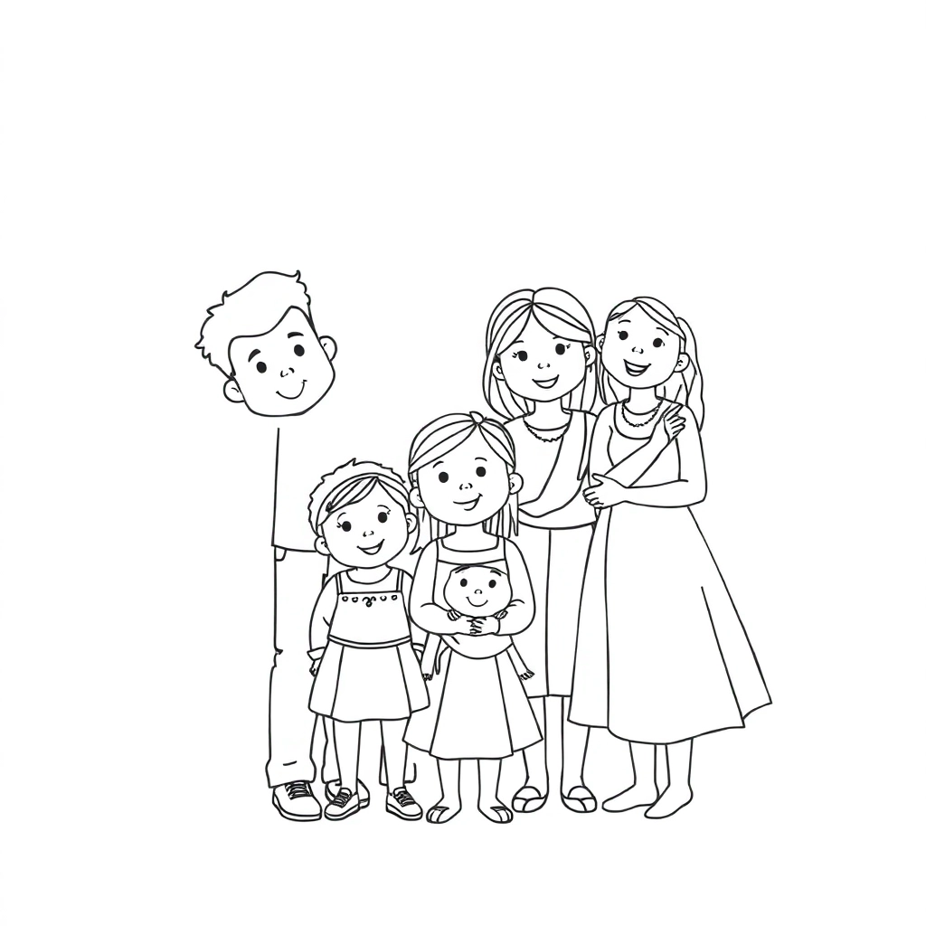 family photo صفحات التلوين