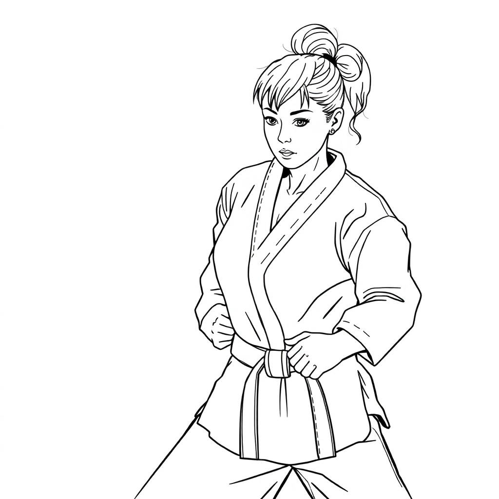 women judo صفحات التلوين