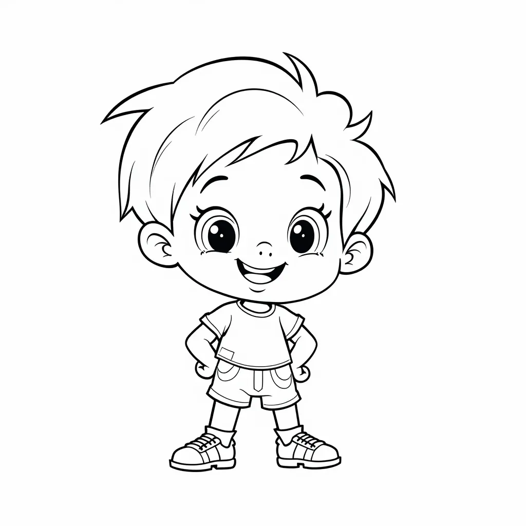 young boy coloring pages