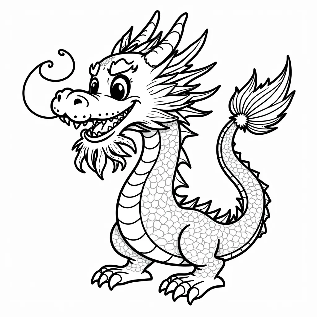 中华龙 coloring pages