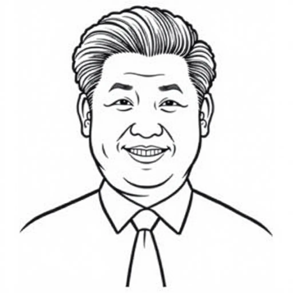 习近平 coloring pages