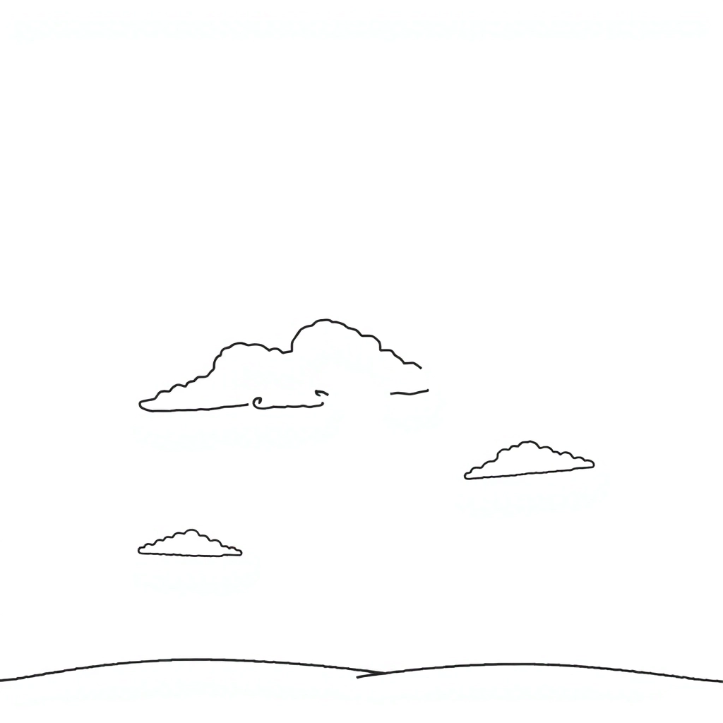 天空 Coloring Pages
