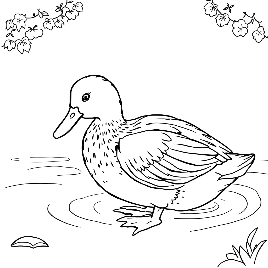 duck with claws صفحات التلوين