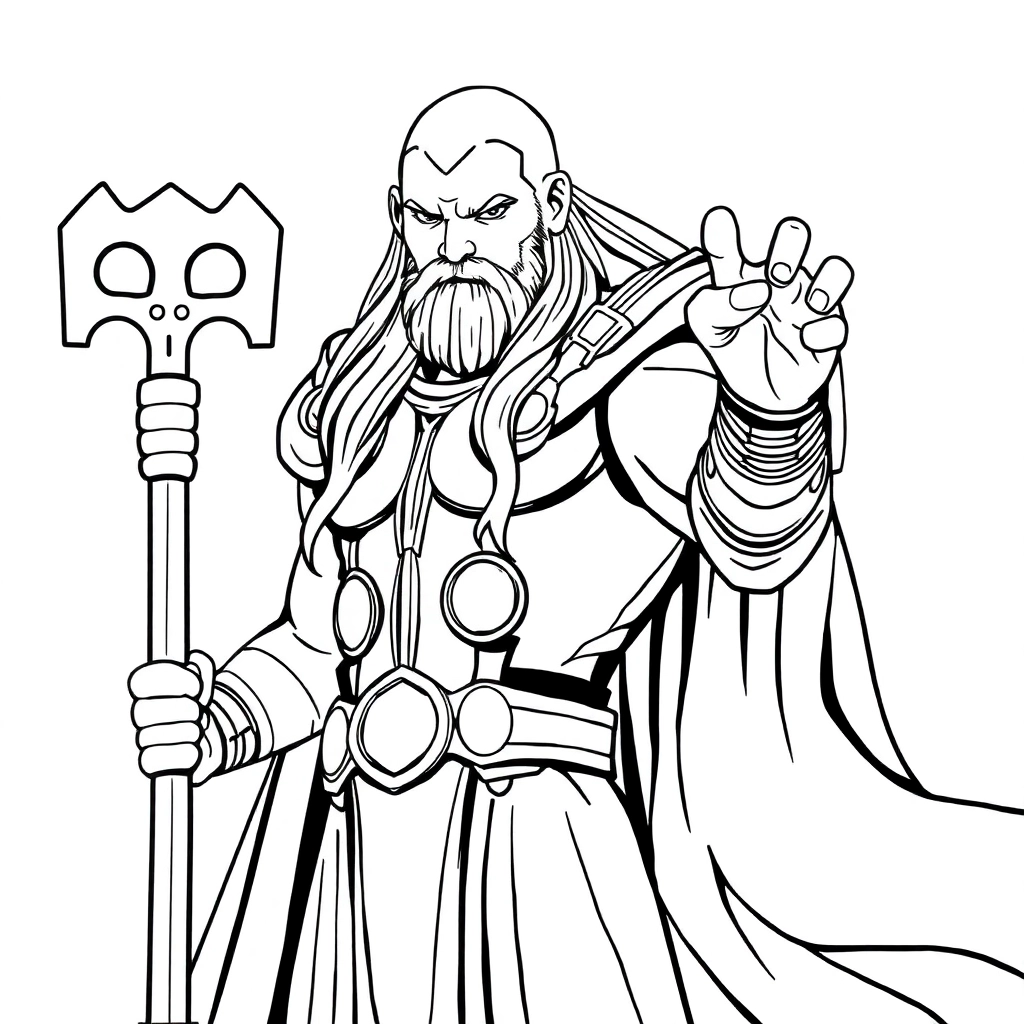 A bald Thor صفحات التلوين