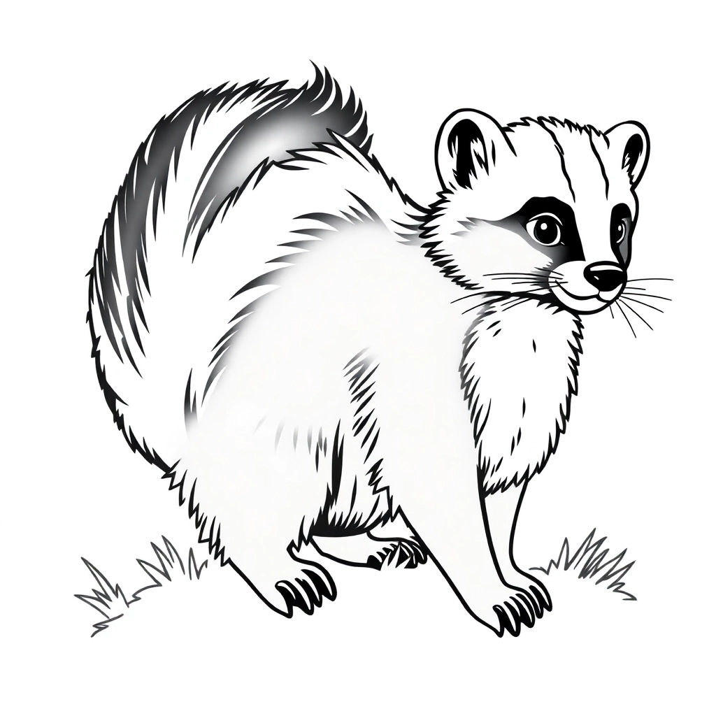 Skunk صفحات التلوين