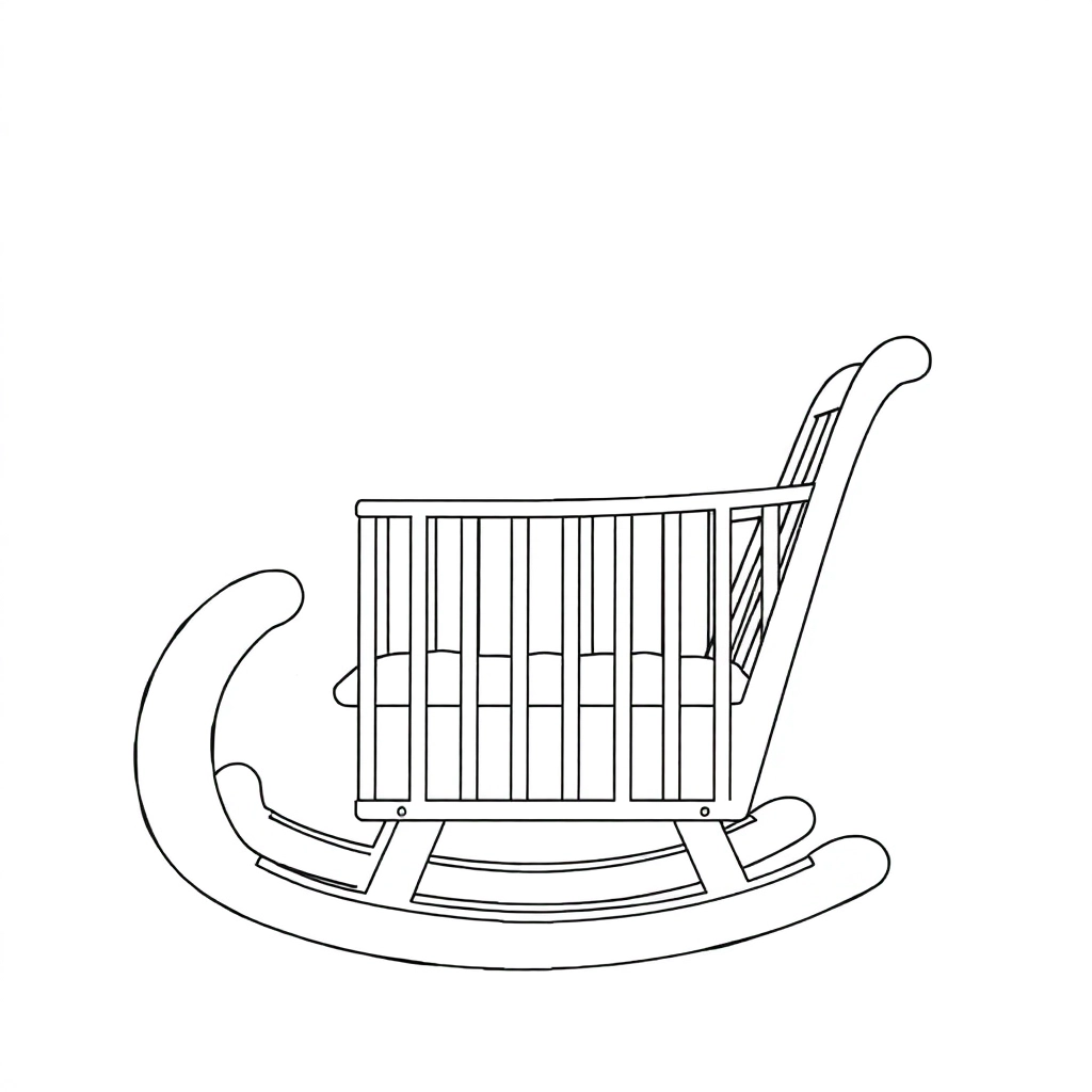 Baby room with crib rocker صفحات التلوين