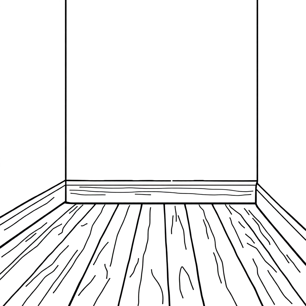 Corner of the room Minimalist Horizontal floor صفحات التلوين