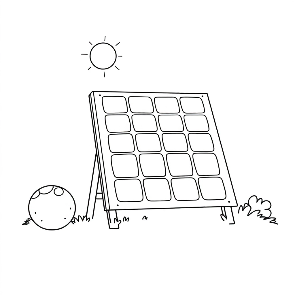 solar panel صفحات التلوين