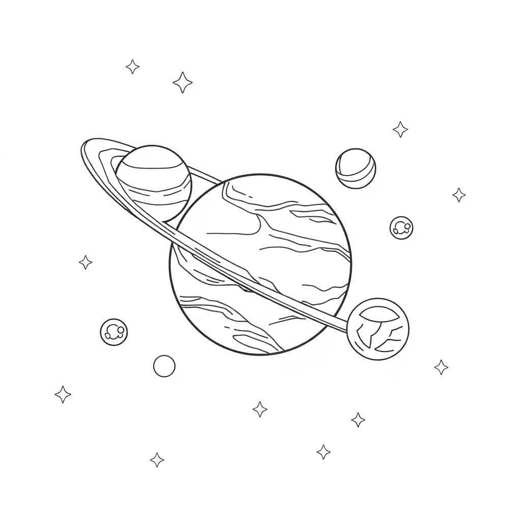 solar system صفحات التلوين