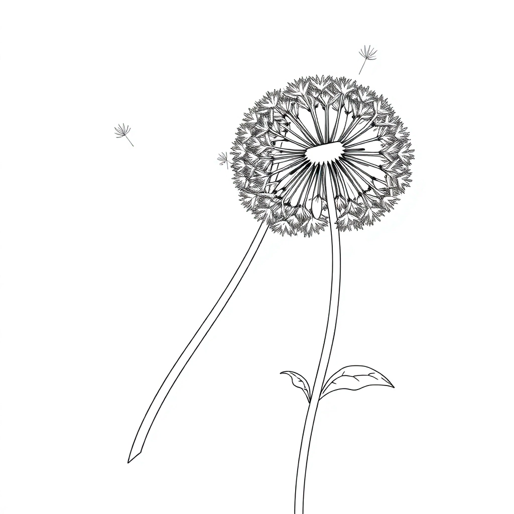 dandelion flying more صفحات التلوين
