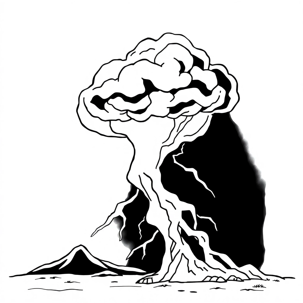 一天一场可怕的暴风雨突然降临外面的世界变得天昏地暗 صفحات التلوين
