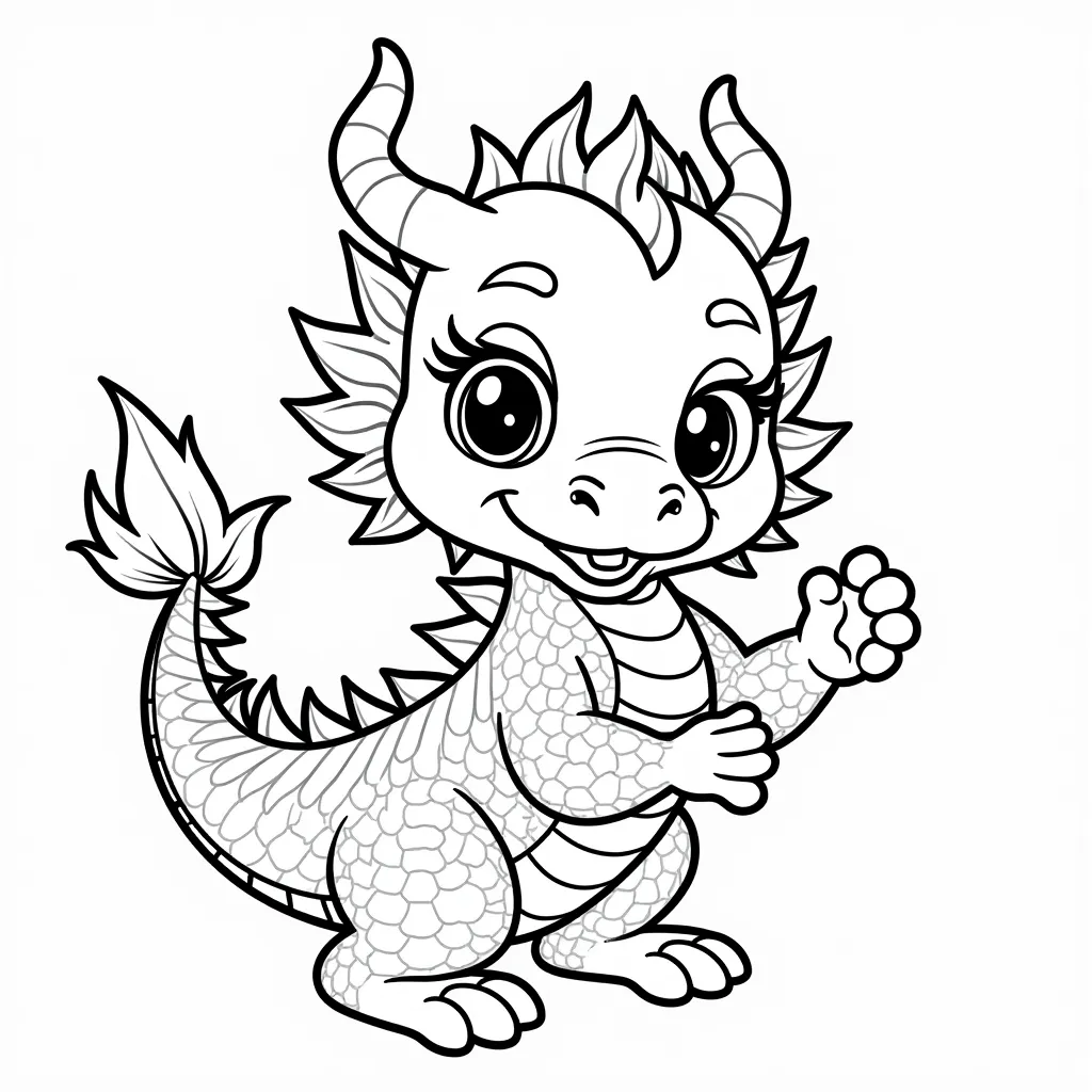 Chinese dragon coloring pages