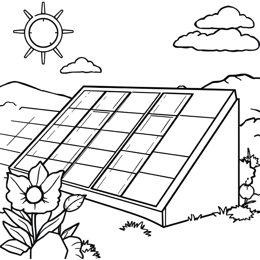 MANY SOLAR PANELS صفحات التلوين