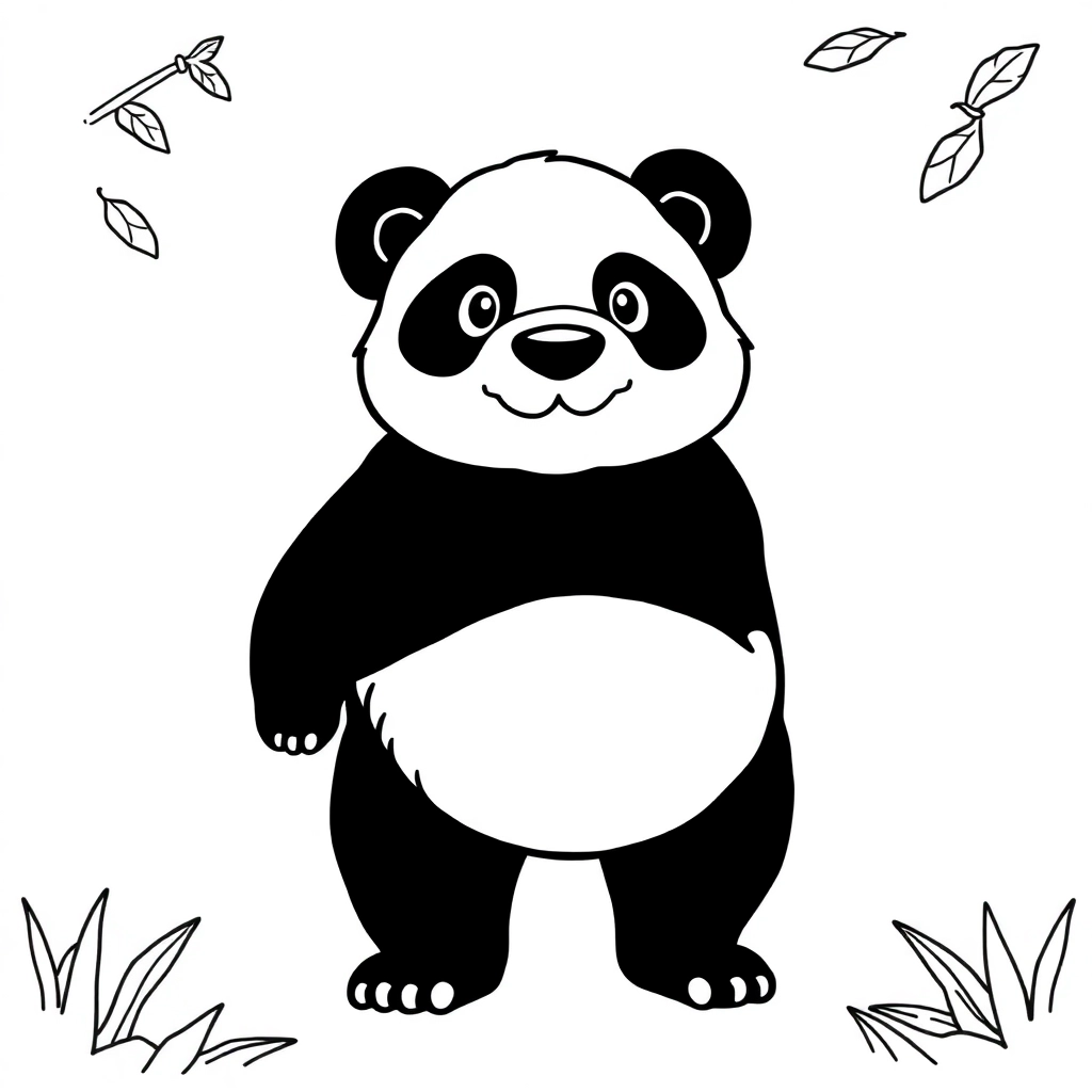 panda صفحات التلوين