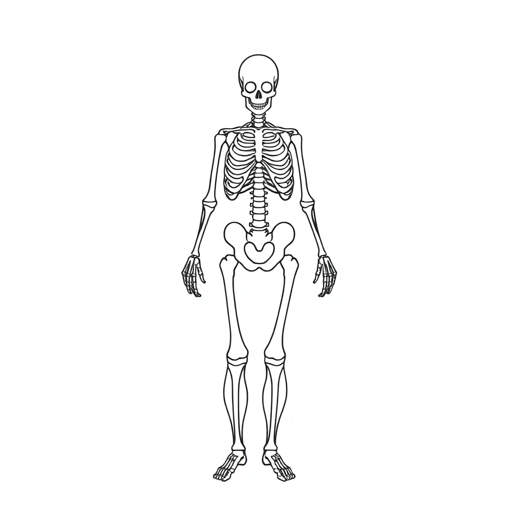 skeletal system صفحات التلوين