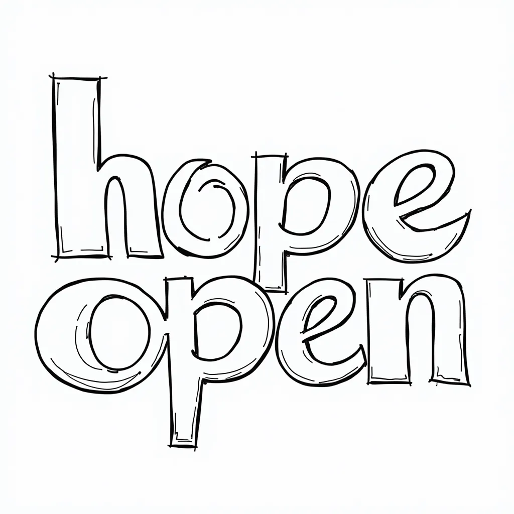 hope open logo coloring pages