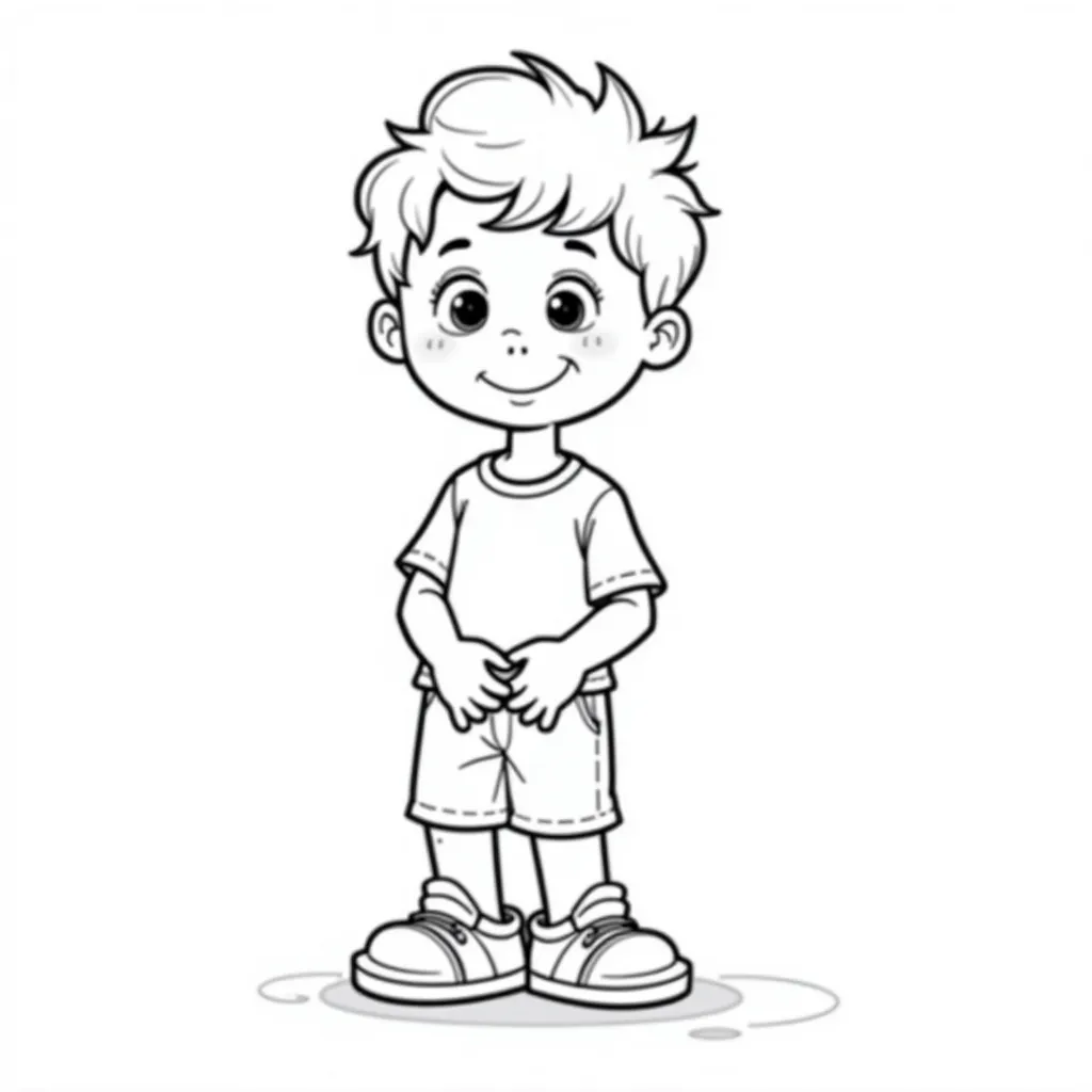 1 boy coloring pages