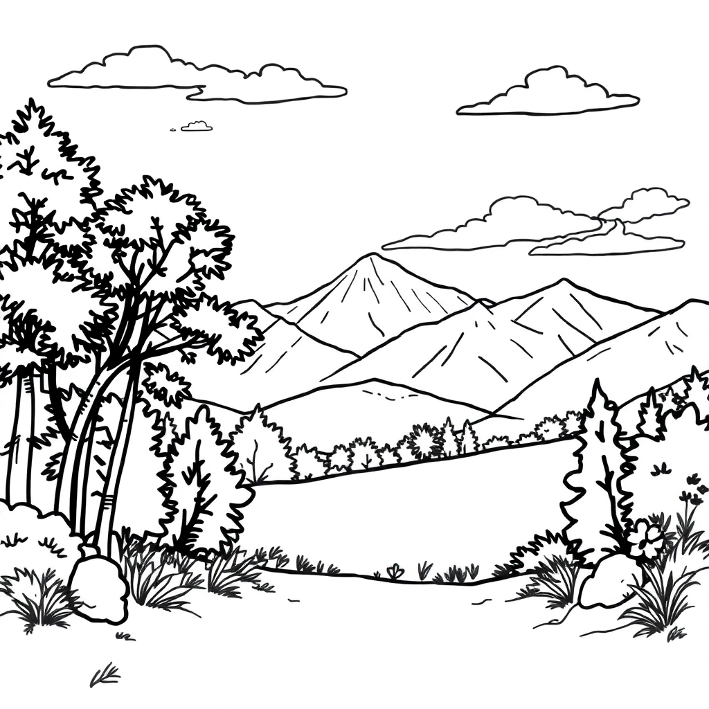 landscape صفحات التلوين