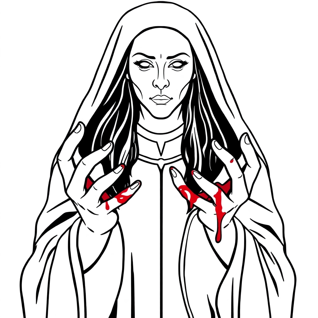 Lady Macbeth eyes vacant scrubs phantom blood from her hands صفحات التلوين