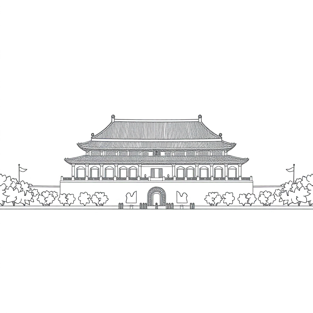 天安门 صفحات التلوين