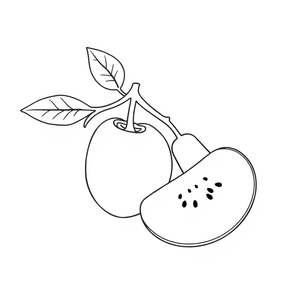 fruit صفحات التلوين