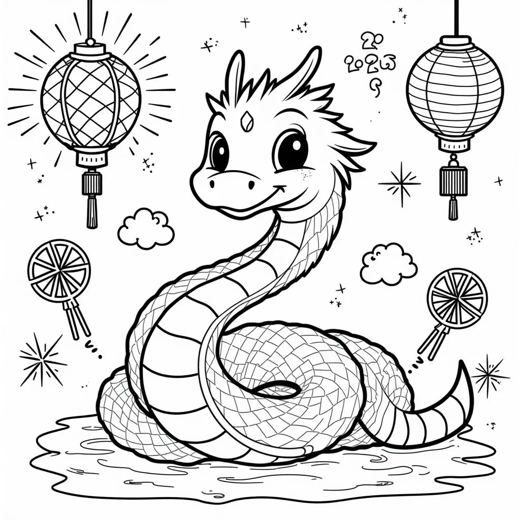 Hogwarts snake coloring pages