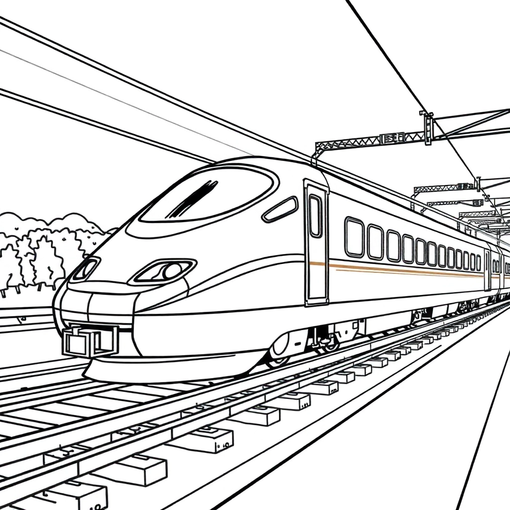 Japan ShinkansenJR500 صفحات التلوين