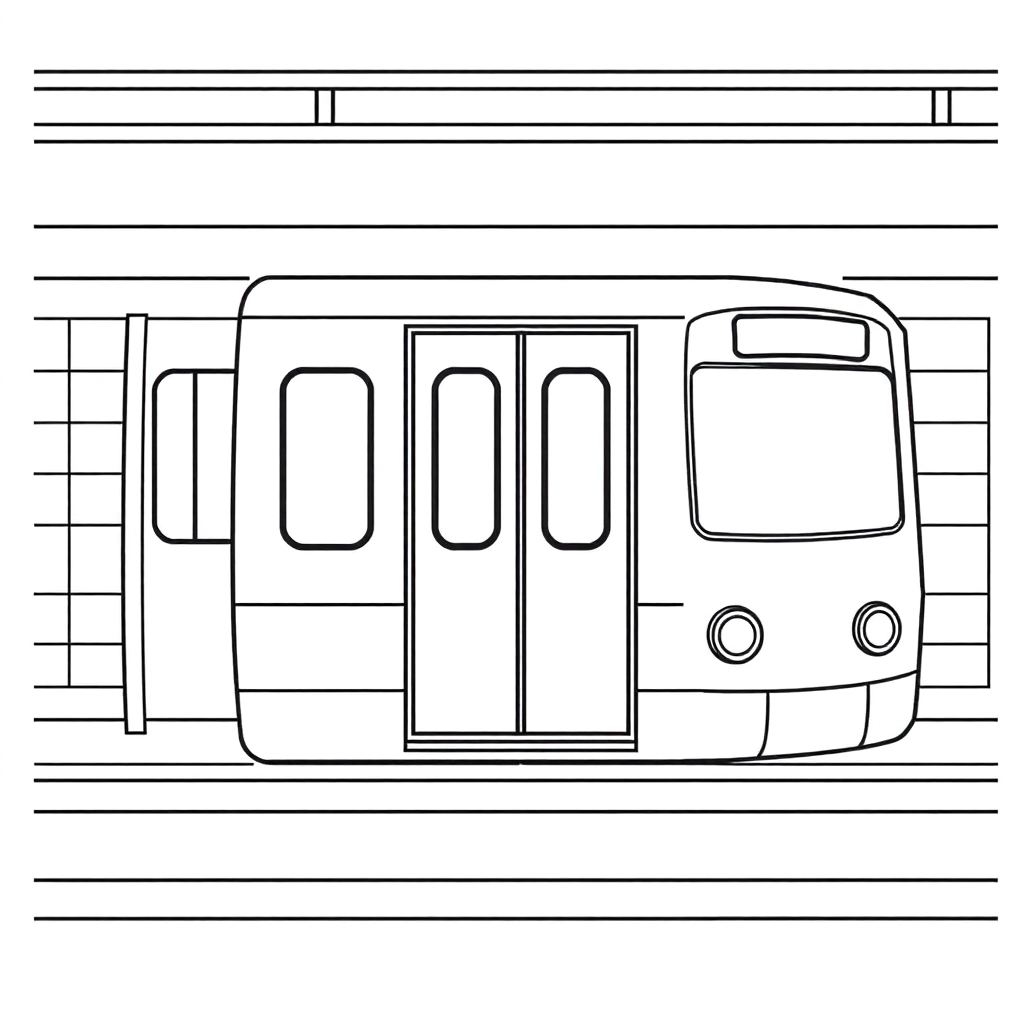 Subway train صفحات التلوين