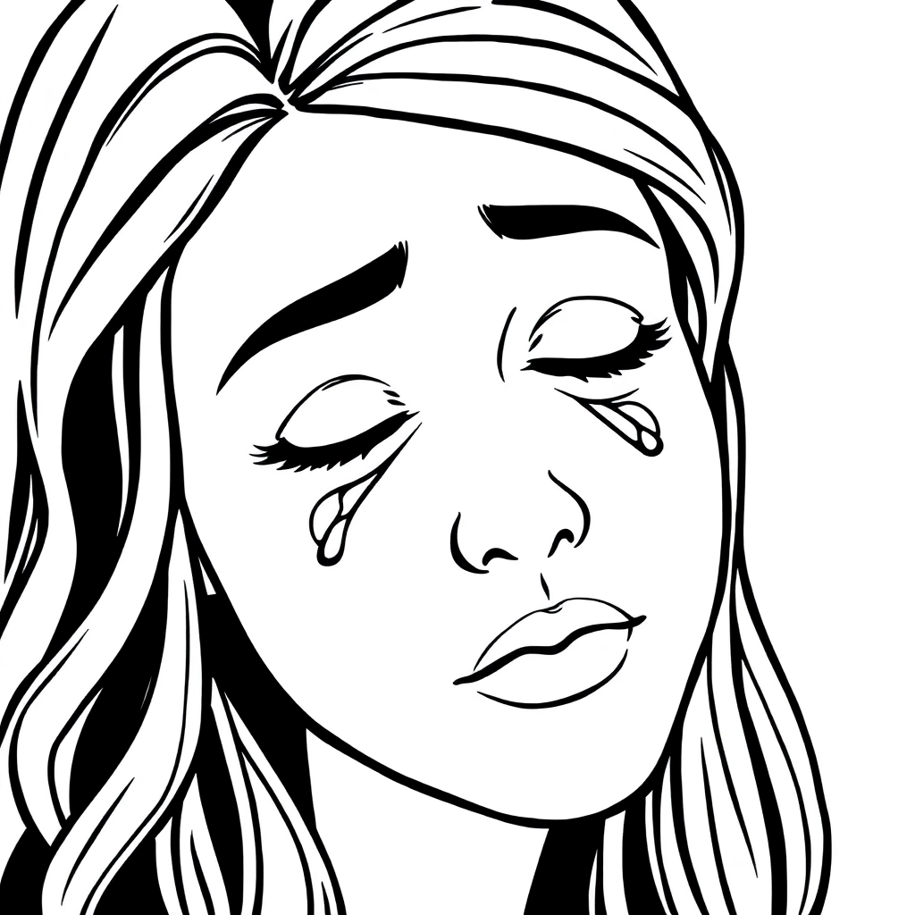 流泪的女人 Coloring Pages