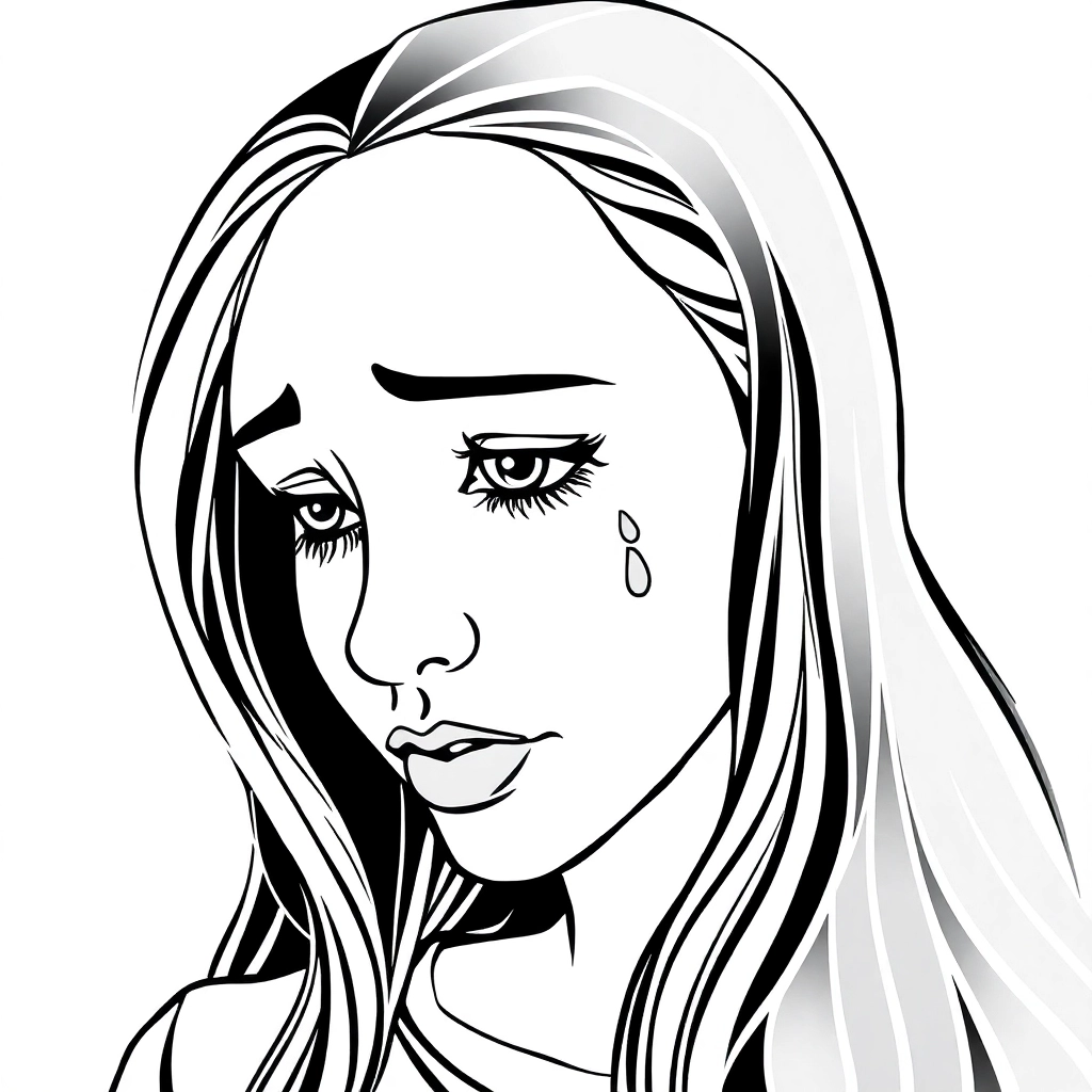 流泪的女人 Coloring Pages