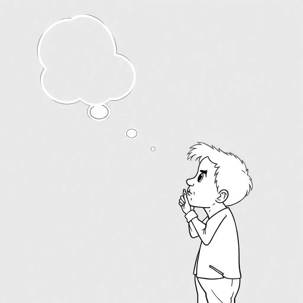 反思的男人 صفحات التلوين
