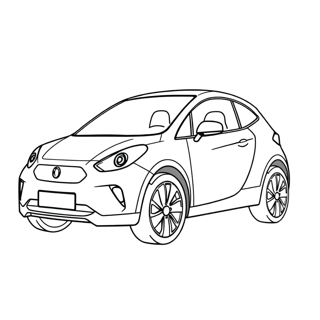Electric car charging صفحات التلوين