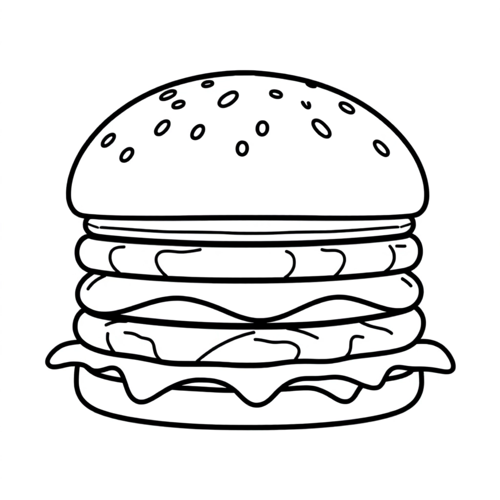 hamburger صفحات التلوين