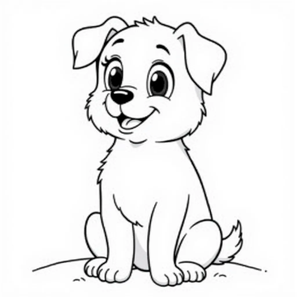 a dog coloring pages