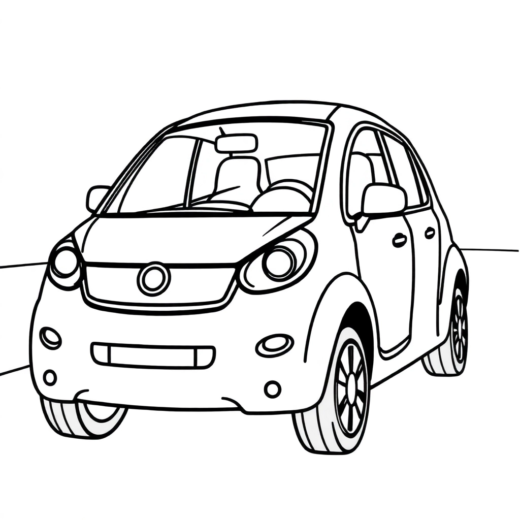 Electrical vehicle on right side صفحات التلوين