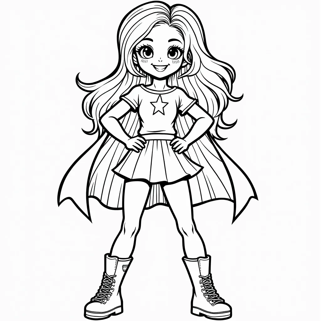 comic girl coloring pages