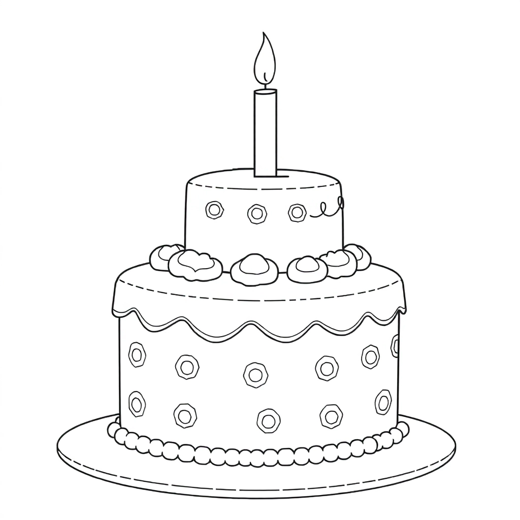 Un super gateau anniverssaire pour une princesse صفحات التلوين