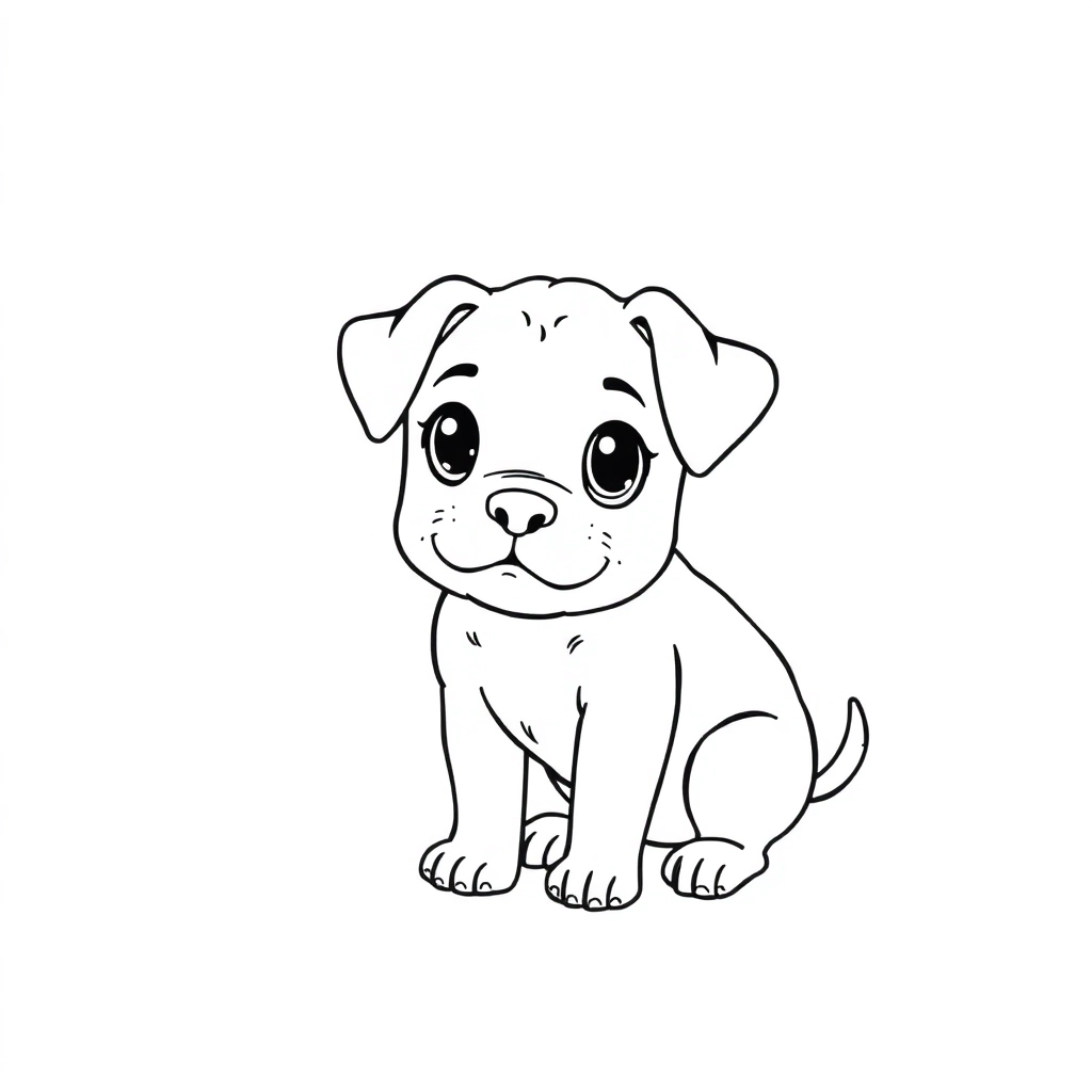 a baby dog صفحات التلوين