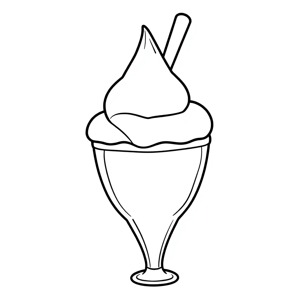 Ice Cream in cartoon صفحات التلوين