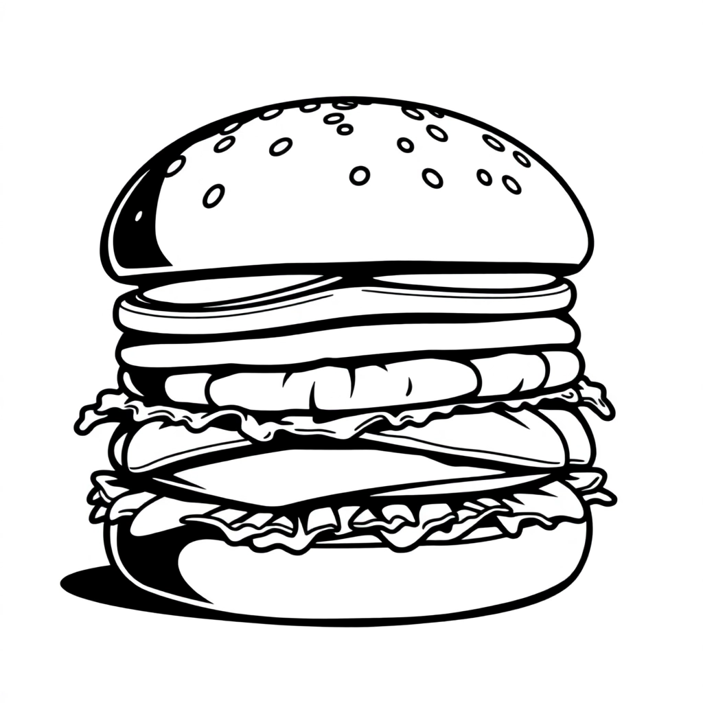 hamburger صفحات التلوين