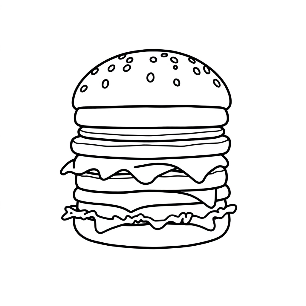 hamburger صفحات التلوين