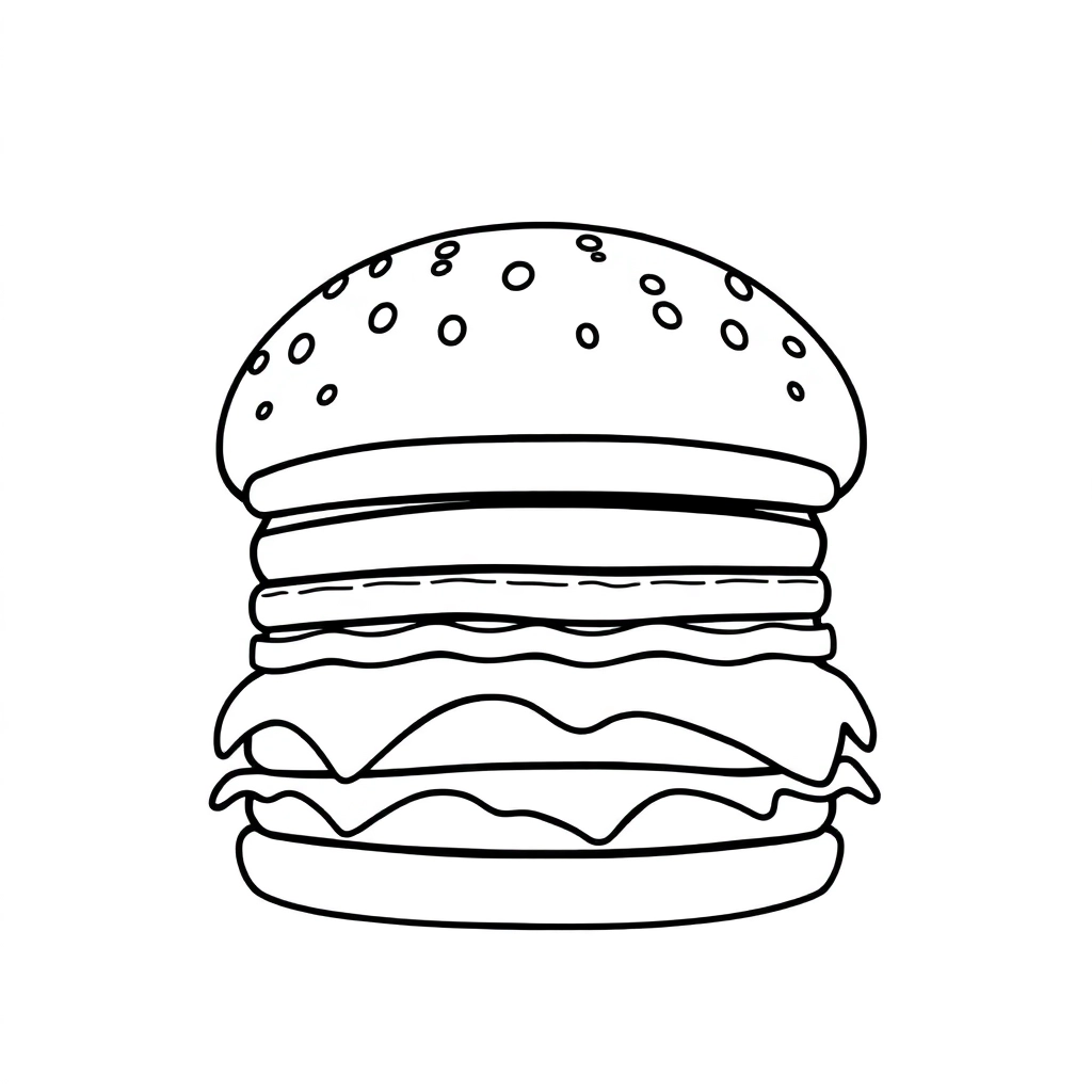 hamburger صفحات التلوين