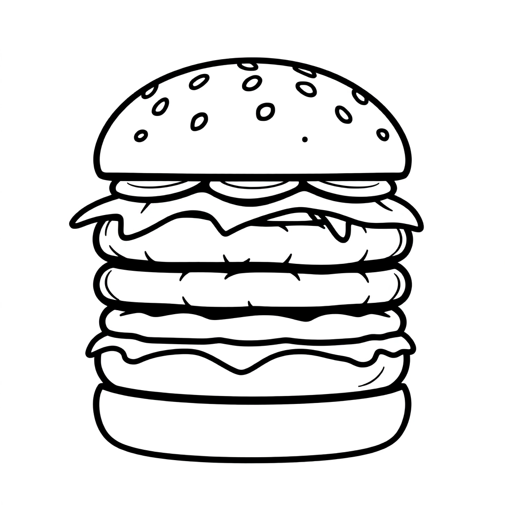 hamburger صفحات التلوين