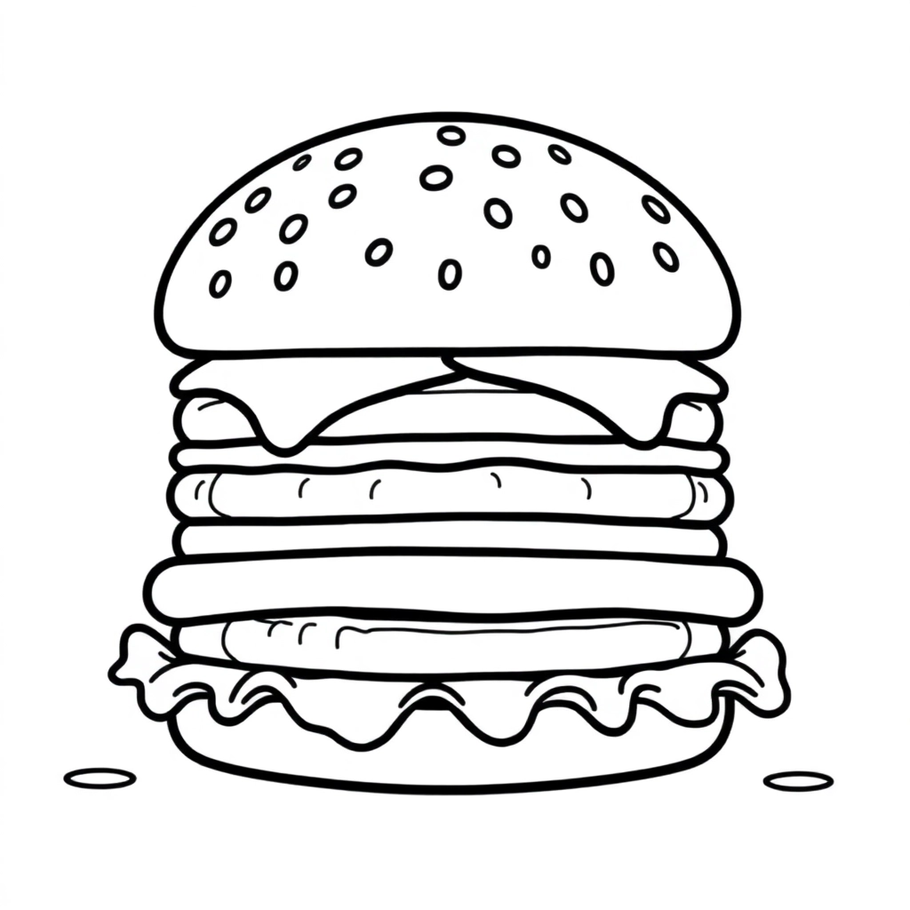 hamburger صفحات التلوين