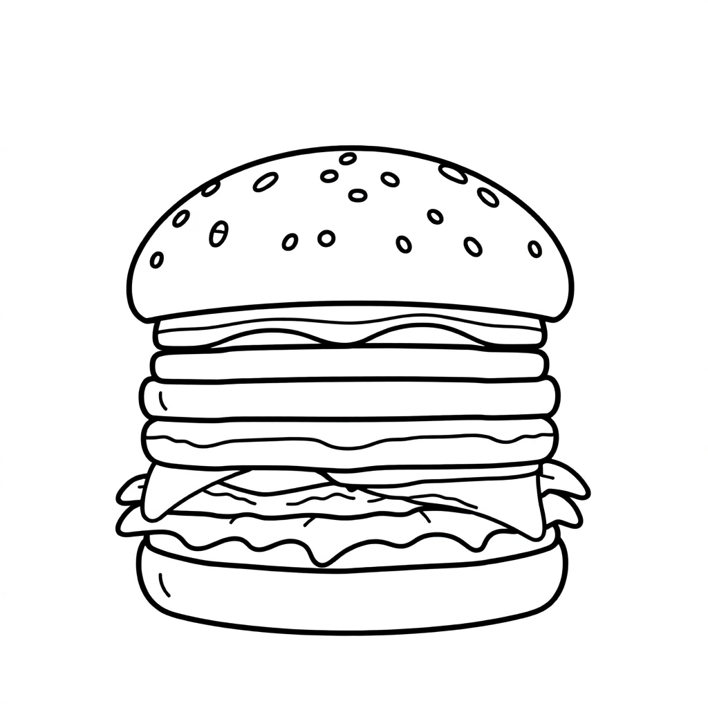 hamburger صفحات التلوين